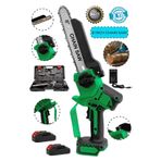 Pro Seri 128DXF Çift Akü Otomatik Yağlamalı El Testeresi Ağaç Odun Dal Kesme Budama Testeresi.