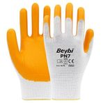 Proalet Beybi Polyester Örme Nitril Eldiven, Yarı Kaplama, Aşınma, Yağ, Grese Dayanıklı, İş Güvenliği Eldiveni, 10-XL (PN7, Çift, 1)