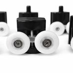 Proalet Duşakabin Tekeri, Krom 8’li Takım, 24 mm Çap, Alt Üst Takım, Cam, Kabin Tekerleği, Dayanıklı Yedek Parça (Siyah)