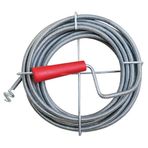 Proalet Kanal Açma Teli, 9 mm Kalınlık, Dayanıklı Metal Tel, Lavabo ve Gider Borusu Açacağı, Tıkanıklık Giderici, Spiral Tel, Ergonomik Sap, Kolay Kullanım, Lavabo, Tuvalet, Banyo, Küvet Açıcı (10 M)