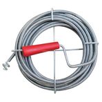 Proalet Kanal Açma Teli, 9 mm Kalınlık, Dayanıklı Metal Tel, Lavabo ve Gider Borusu Açacağı, Tıkanıklık Giderici, Spiral Tel, Ergonomik Sap, Kolay Kullanım, Lavabo, Tuvalet, Banyo, Küvet Açıcı (15 M)