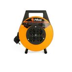 Proalet Makaralı Seyyar Kablo, 3x1,5 mm², Dayanıklı Uzatma Kablosu, Dörtlü Prizli, İç Mekan, Dış Mekan Kullanımına Uygun, Endüstriyel Tip, Taşınabilir Enerji Dağıtım Tamburu (5 m)