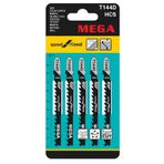 Proalet Mega Dekupaj Testere Ucu Seti, 5'li Paket, HCS Çelik, Ahşap, Sunta, MDF Kesme, T‑Shank Universal, Tüm Markalarla Uyumlu, 4 mm Diş Aralığı, Hassas Kesim Bıçakları (T344D)