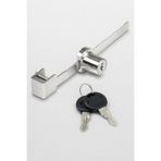 Proalet Sürgülü Cam Kilidi, 140 mm, Zamak Gövde, Krom Kaplama, 3-6 mm Kalın Cam Kapak İçin, 2 Yedek Anahtarlı, Güvenlik Kilidi, Cam Dolap, Vitrin, Sürgü Kapak Uyumlu, Kolay Montaj