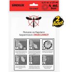 Proalet Tek Kanat Pratik Sineklik, 0.75 M x 1.25 M Tül, Kapı & Pencere Uyumlu, 4 M Yapıştırma Bantlı - 0,75 x 1,25 m