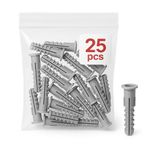 Proalet Tuğla Boşluk Dübeli, Plastik, Tuğla, Gaz Beton, Beton Duvarlar İçin Güçlü Tutuş, Kolay Montaj, Vida Uyumu (10 MM, Adet, 25)