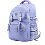 Probag Lila Kareli Okul Çantası 4 Bölmeli Ortopedik Sırt Destekli Su Geçirmez Ilkokul Ortaokul Sırt Çantası