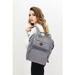 Probag Termal Bölmeli Gri Anne Bebek Sırt Çantası Geniş Hacimli Bebek Bakım Çantası Bebek Arabası Uyumlu