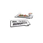 Probest Eğlenceli Hungry Konuşma Balonu Ahşap Tepsi, Amerikan Servis