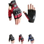 Probiker Kırmızı 2XL Kısa Parmak Profesyonel Korumalı Avuç içi Kaydırmaz Kırmızı Bisiklet/Motosiklet Eldiveni
