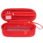 ProCase Beats Pill Kablosuz Taşınabilir Hoparlör, Beat Pill Hoparlör Sert Koruyucu Tutucu, Seyahat için Uygun Ekstra Mesh Cepli Ses Kutusu - Açıklamalı Kırmızı