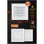 Process Özfırat Pvc Yapı / Menfez 30x30 Cm Banyo Wc Havalandırma Menfezi Plastik Beyaz Renk - 2 Adet