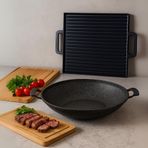 Prochef 2 Parça Döküm Izgara Gözleme Sac Tava