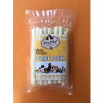 Prochef 25 Adet 125 gr Beyaz Burgu Çubuk Doğal Sığır Derisi Köpek Kemiği