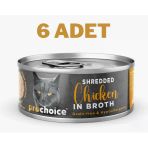 Prochoice 6x70 gr Deluxe Shredded Chicken Kedi Konservesi