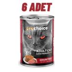 Prochoice Biftekli 6x400 gr Yetişkin Konserve Kedi Maması
