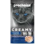 Prochoice Creamy 4x15 gr Tavuklu Karidesli Sıvı Kedi Ödülü