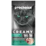 Prochoice Creamy 4x15 gr Tavuklu Ton Balıklı Sıvı Kedi Ödülü
