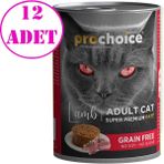 Prochoice Kuzulu Kedi Konservesi Pate 12x400 gr Mama