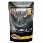 Prochoice Pouch Jöle İçinde Tavuklu ve Ciğerli Tahılsız 85 gr Yetişkin Kedi Konservesi
