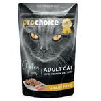 ProChoice Pouch Jöle İçinde Tavuklu ve Ciğerli Tahılsız Yetişkin Kedi Konservesi 85 gr 6 Adet Yetişkin Kedi Konservesi