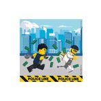 Procos 10232196 92248 Lego City 33 x 33 cm 20'li Polis Motifli Doğum Günü Tema Partisi