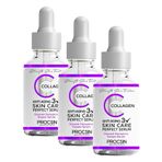 PROCSIN Anti-Aging Kolajen Serum, Kırışıklık Karşıtı & Gözenek Sıkılaştırıcı, Yaşlanma Karşıtı & Cilt Yenileyici, Günlük Bakım, 20 ML (3 paketi)
