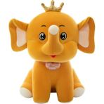 Prodigy Toy Karikatür Taç Fil Bebek Yastık Dumbo Peluş Oyuncak Sarı (Yurt Dışından) - 50 x 40 x 40 cm