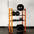 Prodips Dambıl Bumper Plaka Flanş Kettlebell Sağlık Topu Depolama Standı - Siyah