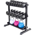 Prodips Dambıl ve Kettlebell Depolama Standı 3 Katlı Ağırlık Sehpası - Siyah