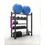 Prodips Gym Fitness Crossfit Ağırlık ve Aksesuar Depolama Standı - Siyah