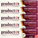 Prodoctor Erken Gebelik Testi x 5 Pratik Hızlı Hijyenik %99.8 Kesin Sonuç