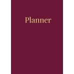 Productivity Planner | Daily Organizer | Six months: Burgundy