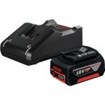 Professional 18 Volt Akü Şarj Cihazı Seti (1 x 4,0 Ah Li-Ion Akü + Gal 18V-40 Şarj Cihazı, Karton Kutuda)