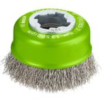 Professional Dalgalı Tencere Fırçası Clean (Inox, X-Lock Için, Paslanmaz, Ø 75 Mm, Tel Kalınlığı 0,3 Mm, Çap 125 mm Için) - Option-1