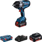 Professional Gds 18V-1000 Akülü Darbeli Somun Sıkma (18 Volt, 2 x 5,0 Ah Akü, Şarj Cihazı, L-Boxx Çanta, 1.000 Nm Maks. Tork, 1/2" Kare Uç Girişi)