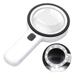Professor Profisher Çift Hd Optik Cam Lens El Büyüteç 1 Uv 12 Led (Yurt Dışından)