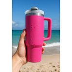 Profesyonel 304 Paslanmaz Çelik 4 Mevsim Sıcak ve Soğuk Çay Kahve Termosu Paslanmaz Çelik 1.2 Litre Termos Suluk Gezi Piknik Için Ev Iş Okul Spor Için X55 - Pembe