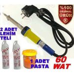 Profesyonel 60W Havya Lehim Seti 4 Parça Lehim Teli Pasta Kalem