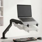Profesyonel Amortisörlü 2’Si 1 Arada Laptop Ve Monitör Standı – Ayarlanabilir Ergonomik Masaüstü Kol,