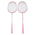 Profesyonel Badminton Seti, 2 Demir Alaşım Raketiyle 3 Sutulaştırma Raketleri çocuklar Için çanta Taşıyan Yetişkinler Yeni Başlayanlar (Rose)