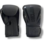Profesyonel Boks Eldiveni Hakiki Deri Mat - Siyah - 14 oz