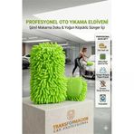 Profesyonel Çizmeyen Makarna Oto Yıkama Eldiveni, İçi Süngerli Yoğun Köpüklü Şönil Sünger 723204