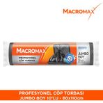 Profesyonel Çöp Torbası Jumbo Boy (80x110 cm) 10 Adet, Ultra Dayanıklı Kalın Siyah Endüstriyel Poşet - 80 x 110 cm