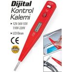 Profesyonel Dijital Kontrol Kalemi Tornavida Voltaj Ölçer - 12-250V