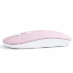 Profesyonel Kablosuz Mouse Bluetooth Dongle Destekli Şarjlı Batarya Sessiz Ve Ergonomik Tasarım Pembe