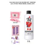 Profesyonel Kalıcı Oje Sökücü Remover 1 Litre ve Tüy Bırakmayan Tırnak Pedi 1000'li Set