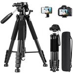 Profesyonel Kamera Tripodu - 360 Derece Manevralı, 175 cm Uzunluğunda Kamera Tripodu, Taşıma Çantalı, Kamera ve Telefon Uyumlu, Ev Ofis İnfluencer Vlog Çekimi Metal Tripod Kamera