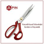 Profesyonel Kırmızı Terzi Makası 9 İnç - Yüksek Kaliteli Dikiş ve Kumaş Kesim Makası
