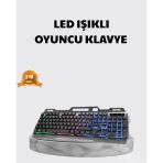 Profesyonel Klavye Mouse Seti – Rgb Işıklı, Türkçe Q, Dpı Ayarlı, Dayanıklı Gövde